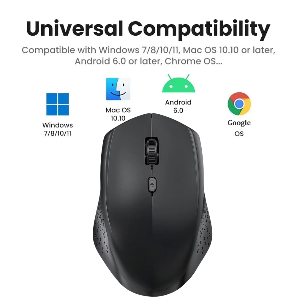 Gaming Wireless Mouse Silent Click Office Mouse Rechargeable Optical Mice For PC Laptop 6