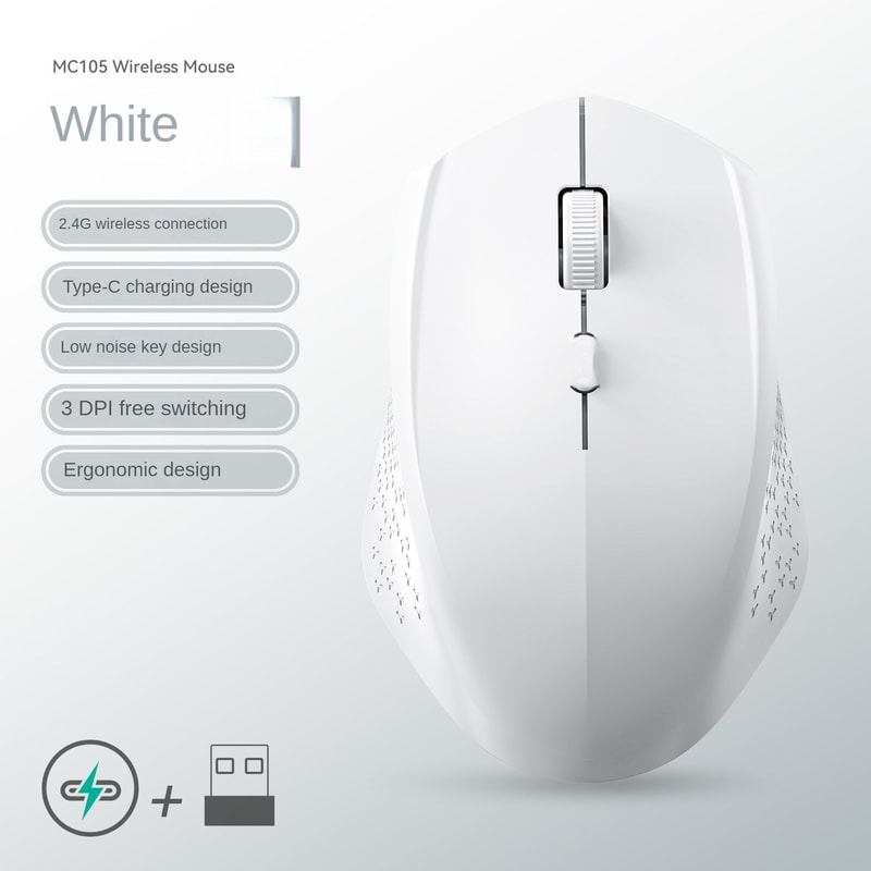 Gaming Wireless Mouse Silent Click Office Mouse Rechargeable Optical Mice For PC Laptop 1