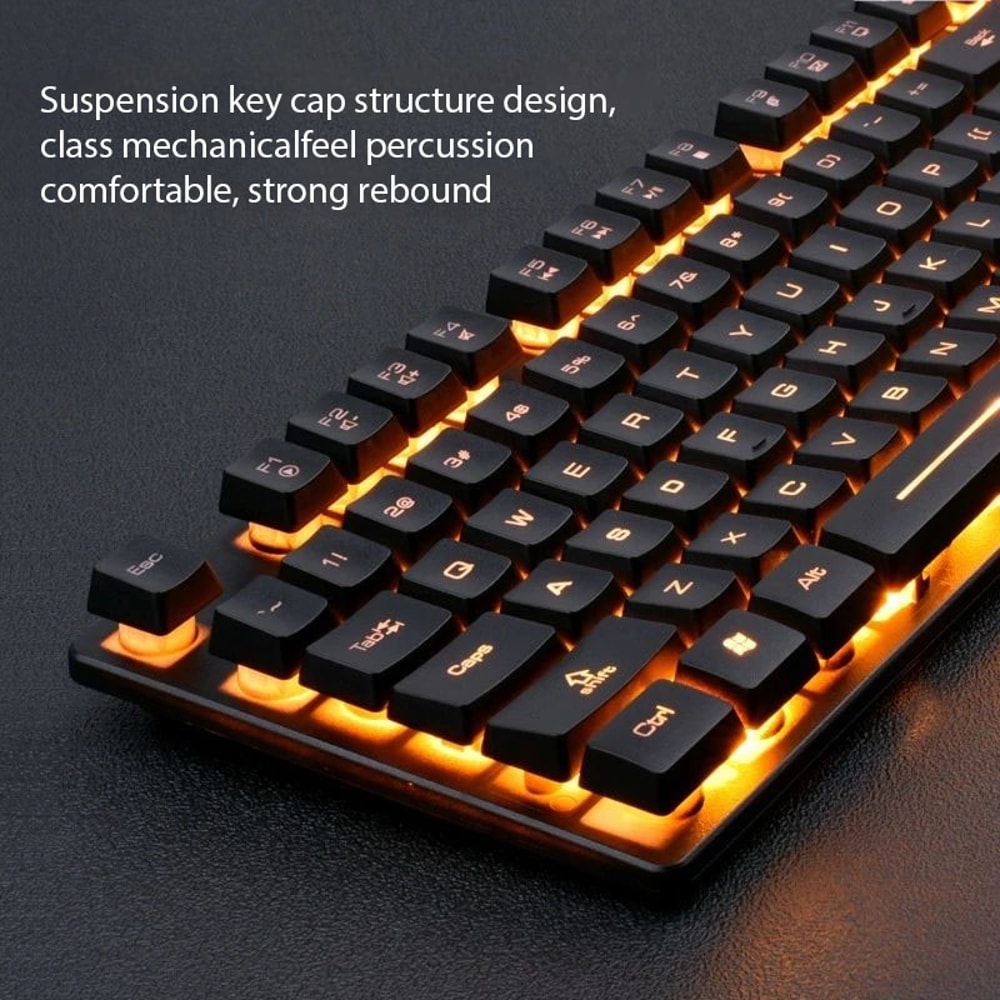 KM320 Keyboard And Mouse Set Waterproof Luminous Game Backlit Keyboard 3