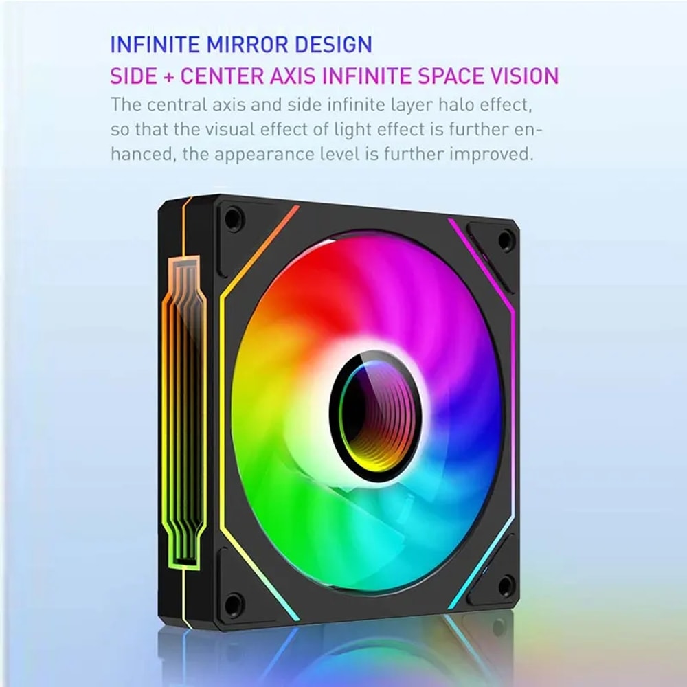 PRISM ARGB Cooling Fan PWM Quiet Computer Chassis Fan Large Air Volume 452CFM6001500RPM 7