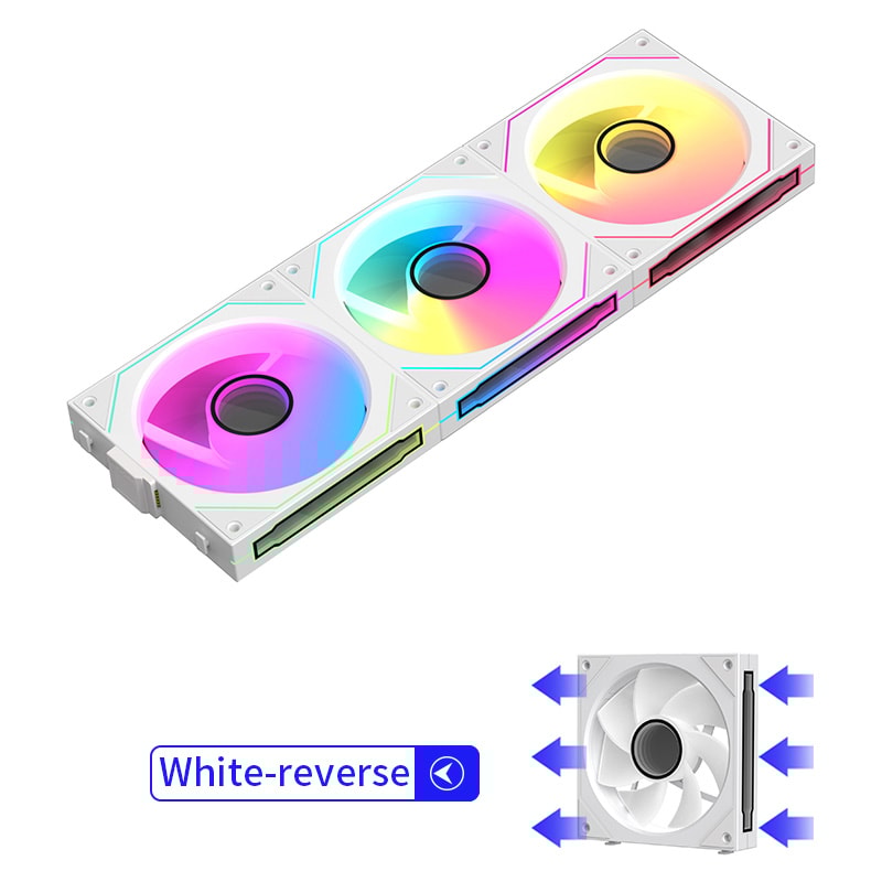 PC Case Fan Mirror Cycle ARGB Light PWM Low Noise Chassis Cooling Water Cooling Fan 2