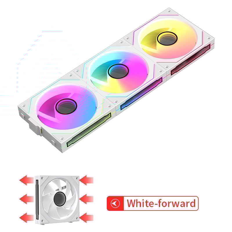 PC Case Fan Mirror Cycle ARGB Light PWM Low Noise Chassis Cooling Water Cooling Fan 3