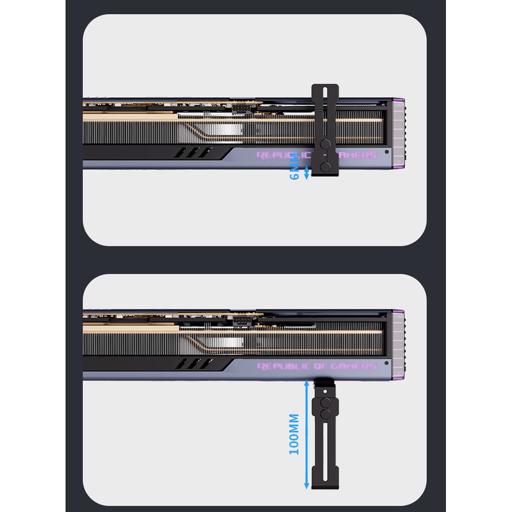 Adjustable Graphics Card Holder, Jack GPU, Video Card Bracket Prevents Sagging