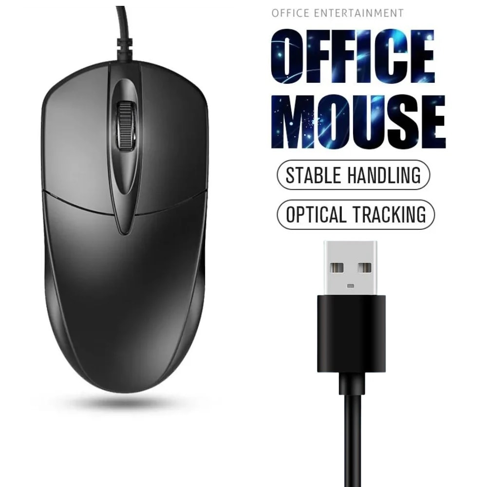Laptop Home Office Mouse USB Optical Wired Mouse Game Mause Anti Slip Roller Computer Accessories 2
