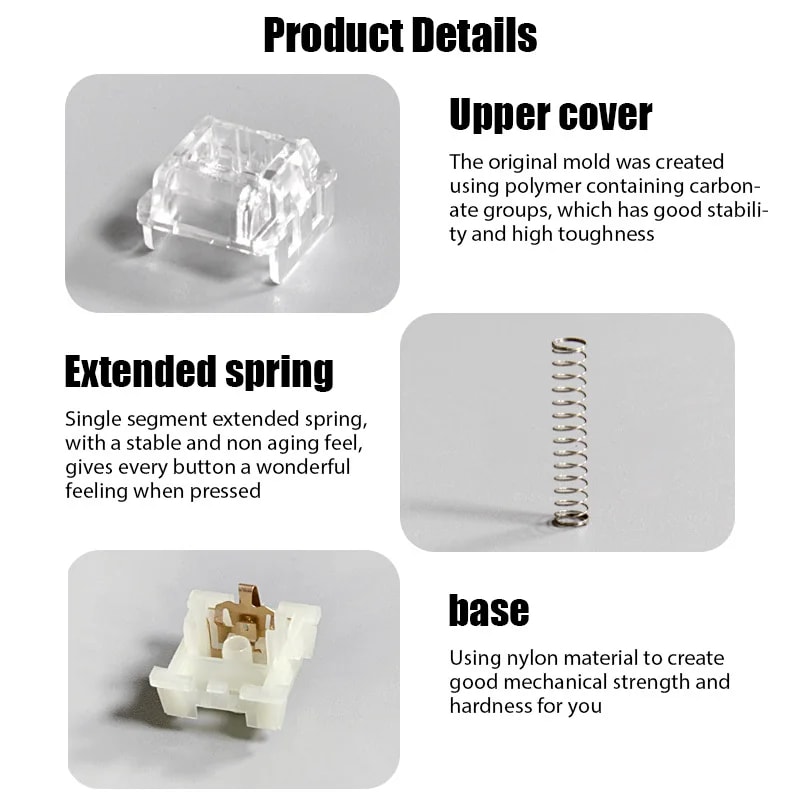 Mechanical Keyboard Kang White Switches Custom Cherry RGB SMD Switch Gaming Compatible With MX Swit 4