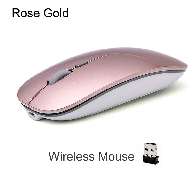 Mini Optical Ultrathin Rechargeable Wireless Mouse Silent Button USB Mice For Laptop And Computer 2