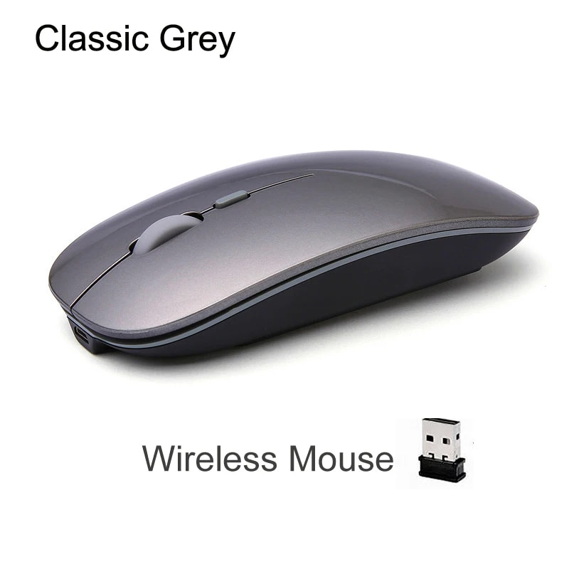 Mini Optical Ultrathin Rechargeable Wireless Mouse Silent Button USB Mice For Laptop And Computer 4