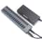 Port USB Hub Splitter, High Speed, On/Off Switch, Power Supply for MacBook, PC, Laptop