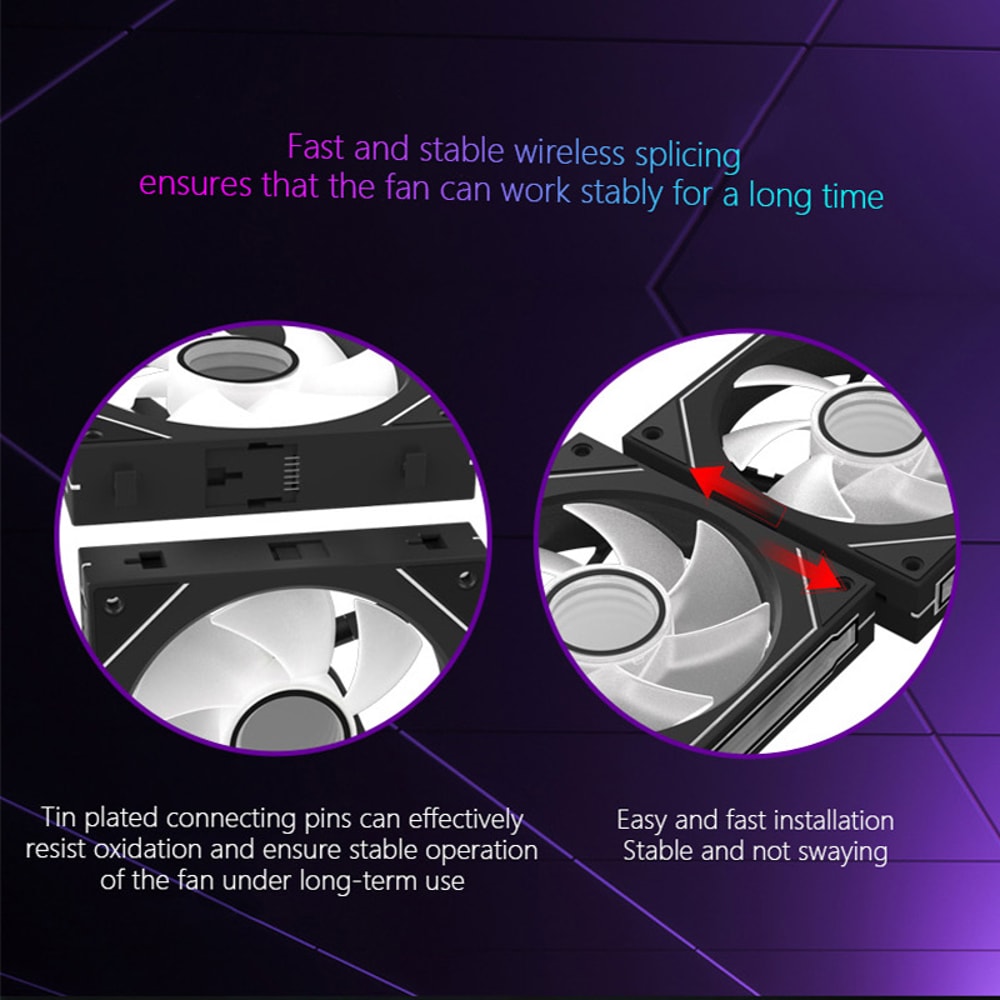 Modular Wireless Splicing PC Cooling Fan ARGB Infinite Mirror Effect For Computer Water Cooler Enha 6