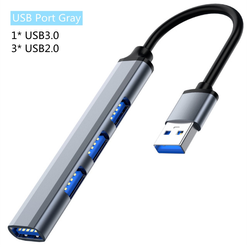 Port USB Type C HUB Multi USB Splitter Adapter OTG For MacBook Lenovo Xiaomi HUAWEI PC Computer Ac