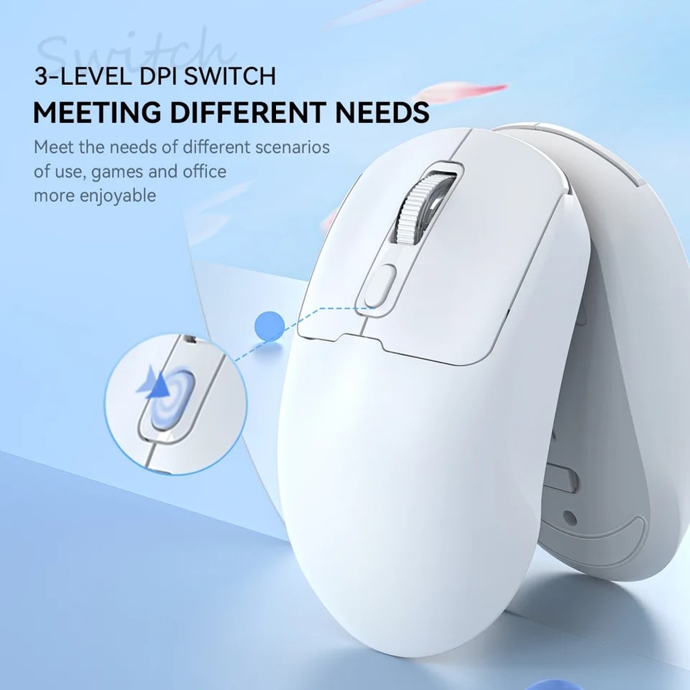 Silent Bluetooth Mouse Wireless Dual Mode Rechargeable Gaming Mouse For PC Laptop Macbook 4