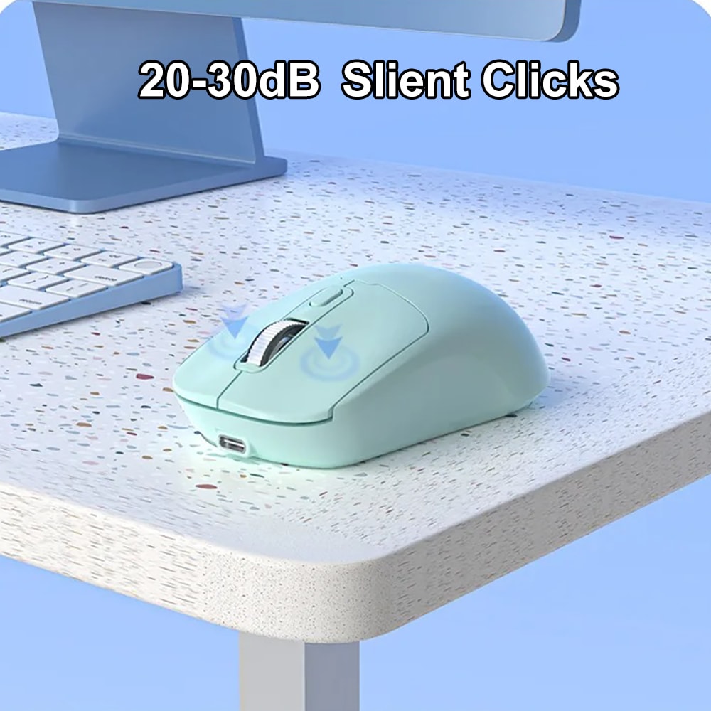 Silent Bluetooth Mouse Wireless Dual Mode Rechargeable Gaming Mouse For PC Laptop Macbook 5