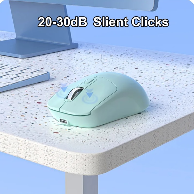 Silent Bluetooth Mouse Wireless Dual Mode Rechargeable Gaming Mouse For PC Laptop Macbook 5