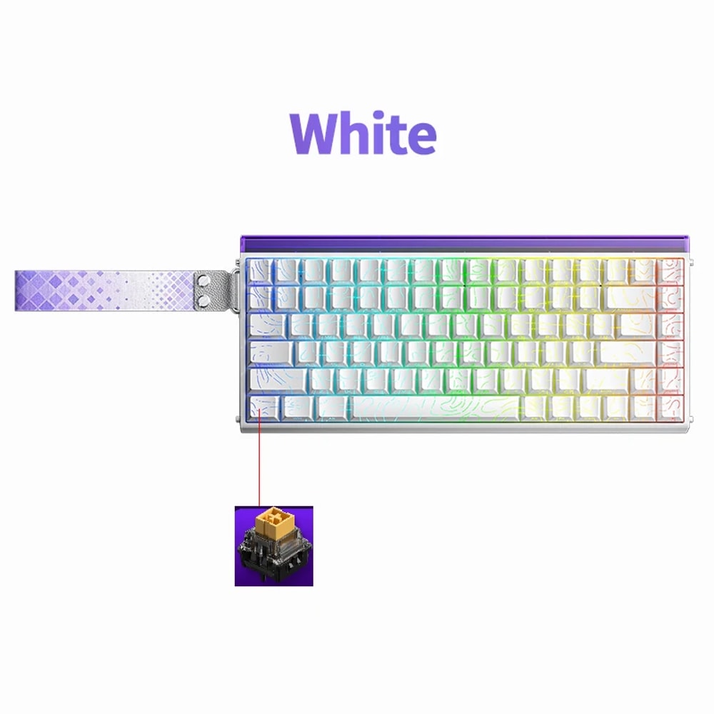 Wired Mechanical Keyboard RGB Magnetic Switch Music Rhythm 8K Return Rate Computer Accessory For Ga