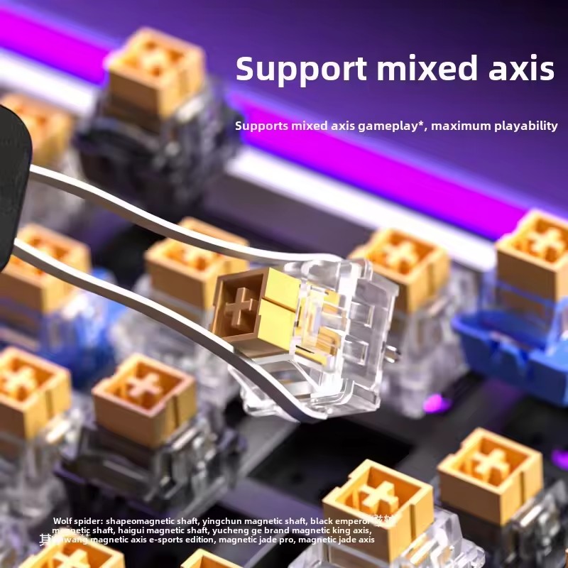 Wired Mechanical Keyboard RGB Magnetic Switch Music Rhythm 8K Return Rate Computer Accessory For Ga