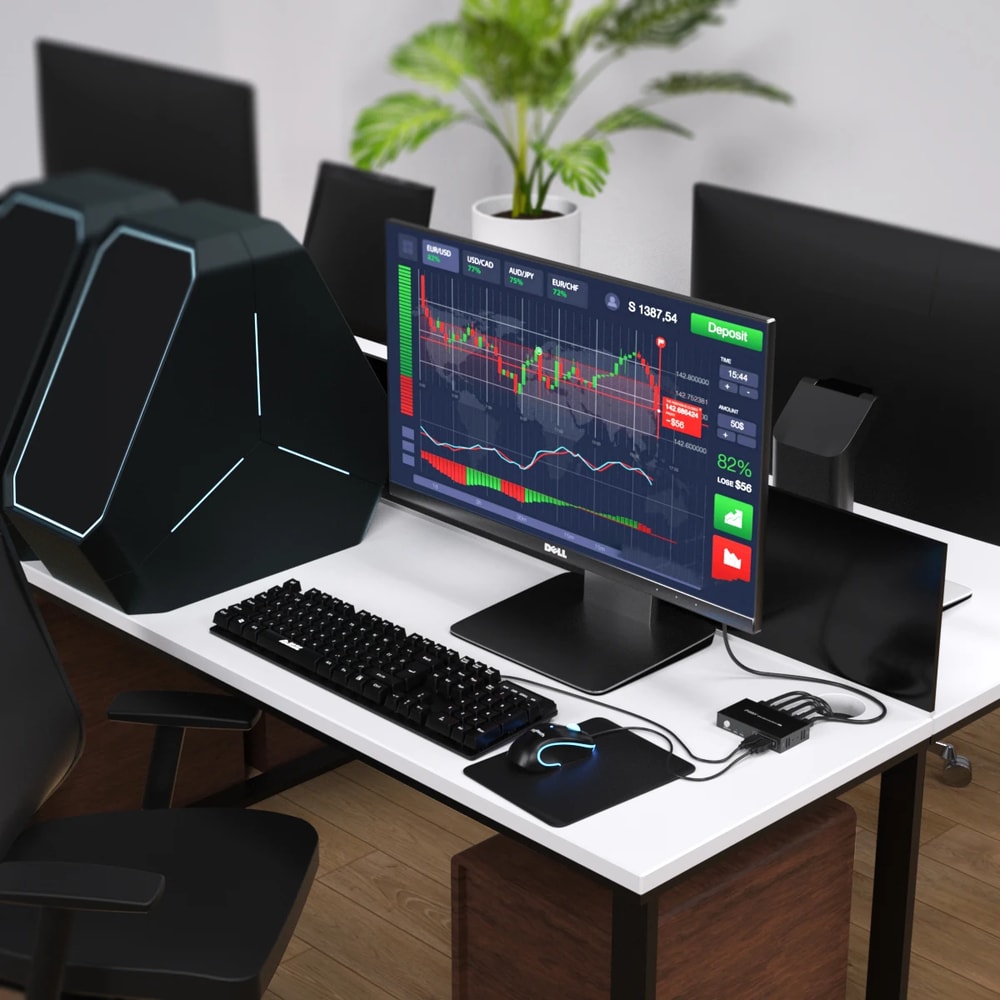 HDMI USB KVM Switch Keyboard And Mouse Switch Out USB Hub For Macbook PC Laptop HDMI Splitter 1