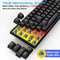 Wired Gaming Keyboard 61 Keys Mechanical Keyboard For Laptop Desktop Ergonomic RGB Backlit Cyan Axi 2