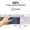 Wired Gaming Keyboard 61 Keys Mechanical Keyboard For Laptop Desktop Ergonomic RGB Backlit Cyan Axi 6