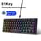 Wired Gaming Keyboard 61 Keys Mechanical Keyboard For Laptop Desktop Ergonomic RGB Backlit Cyan Axi 0