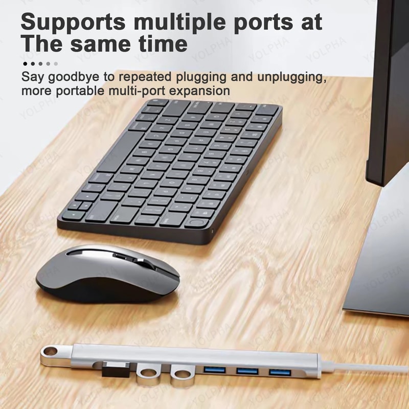 USB HUB, USB HUB, USB C HUB Type C Multi Splitter, High-Speed 5Gbps, Multiport USB for PC and Computer