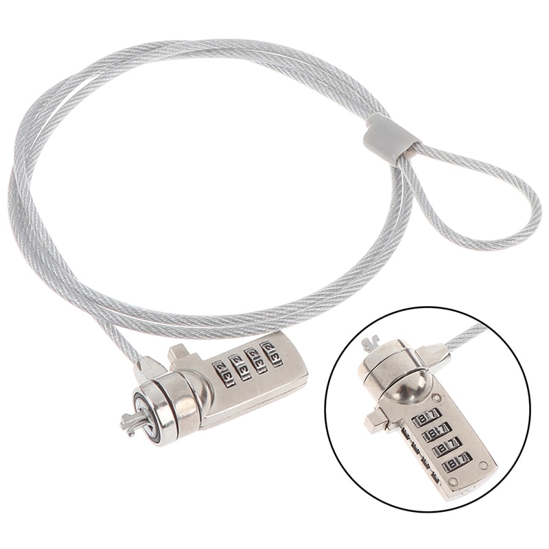 Computer Security Lock, Password Anti-theft Chain, Laptop Combination Cable Chain for Notebook PC Protection