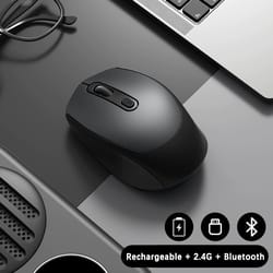 rechargeable wireless gaming mouse, rgb, bluetooth optical mouse for pc, laptop, computer