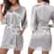 Ice Silk Womens Underwear Glossy Robe Pajamas Plus Size Nightgown Trendy Homewear Nightwear For Wom 2