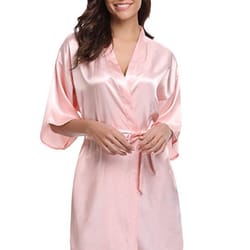 sexy navy blue robes satin, women silk bridesmaid robes, new silk kimono robe bathrobe, ladies dressing gowns