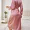 Elegant Womens Silk Robe Floral Print Long Sleeve Loose Fit Loungewear Breathable AllSeason Sleepwe 1