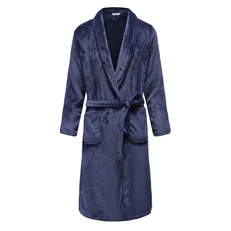 Men Plus Size Thick Flannel Robe Kimono Bathrobe Coral Fleece Gown For Sleepwear Autumn Winter Nigh 0