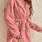 Cozy And Warm Womens Solid Color Hooded Robe With Belt Fleece Pajamas For Home Wear In Autumn And W 7