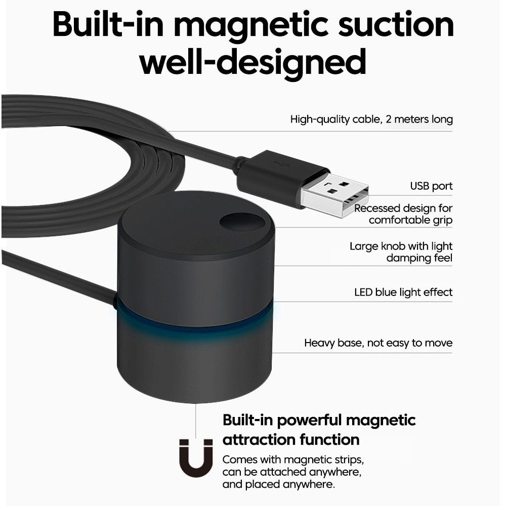 Universal Desktop Laptop Volume Adjuster New Computer Volume Control Switch USB External Extension 6