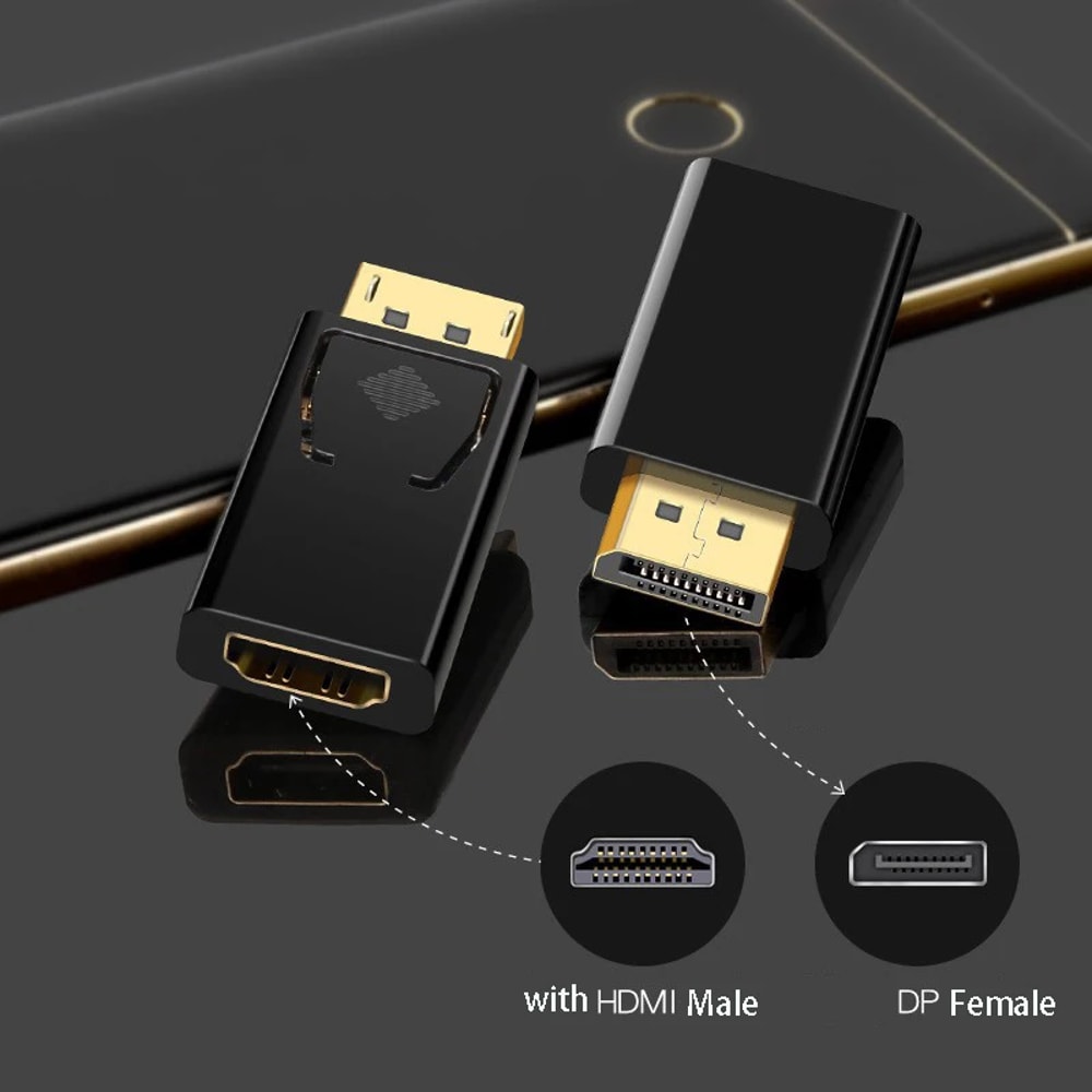 Displayport To DP To HDMIcompatible Converter HDTV Monitor Audio Video Adapter For Computer Systems 3