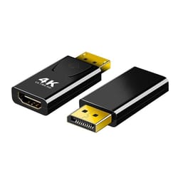 displayport to dp to hdmi-compatible converter, hdtv monitor audio video adapter for computer systems