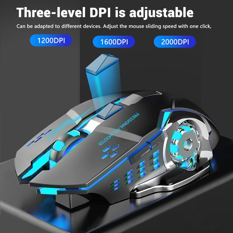 Rechargeable Bluetooth Gaming Mouse Wireless USB Mechanical Backlight PC Gamer Mouse For Laptop 3