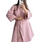 Women's Cotton Pink Leopard Print Pajamas, Comfortable Robe, Spring New Cardigans, Soft Nightgowns for Relaxing at Home