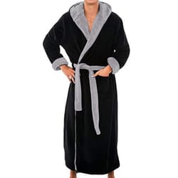 pure long black silk satin kimono pajamas, women robes sleepwear with lace trim, wedding bride gown, photography dress,