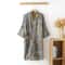Cotton Kimono Pajamas Robes For Spring Mens Oversized Bathrobe Jacquard Printed Roomwear Medium Len 2