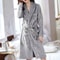 Men MediumLength Home Bathrobe Sleepwear Plush Flannel Winter Bathrobe With Belt Soft Bathrobe Lady 9