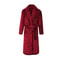 Men MediumLength Home Bathrobe Sleepwear Plush Flannel Winter Bathrobe With Belt Soft Bathrobe Lady 2