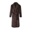 Men MediumLength Home Bathrobe Sleepwear Plush Flannel Winter Bathrobe With Belt Soft Bathrobe Lady 4