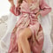 Elegant Womens Silk Robe Floral Print Long Sleeve Loungewear Breathable Loose Fit AllSeason 4