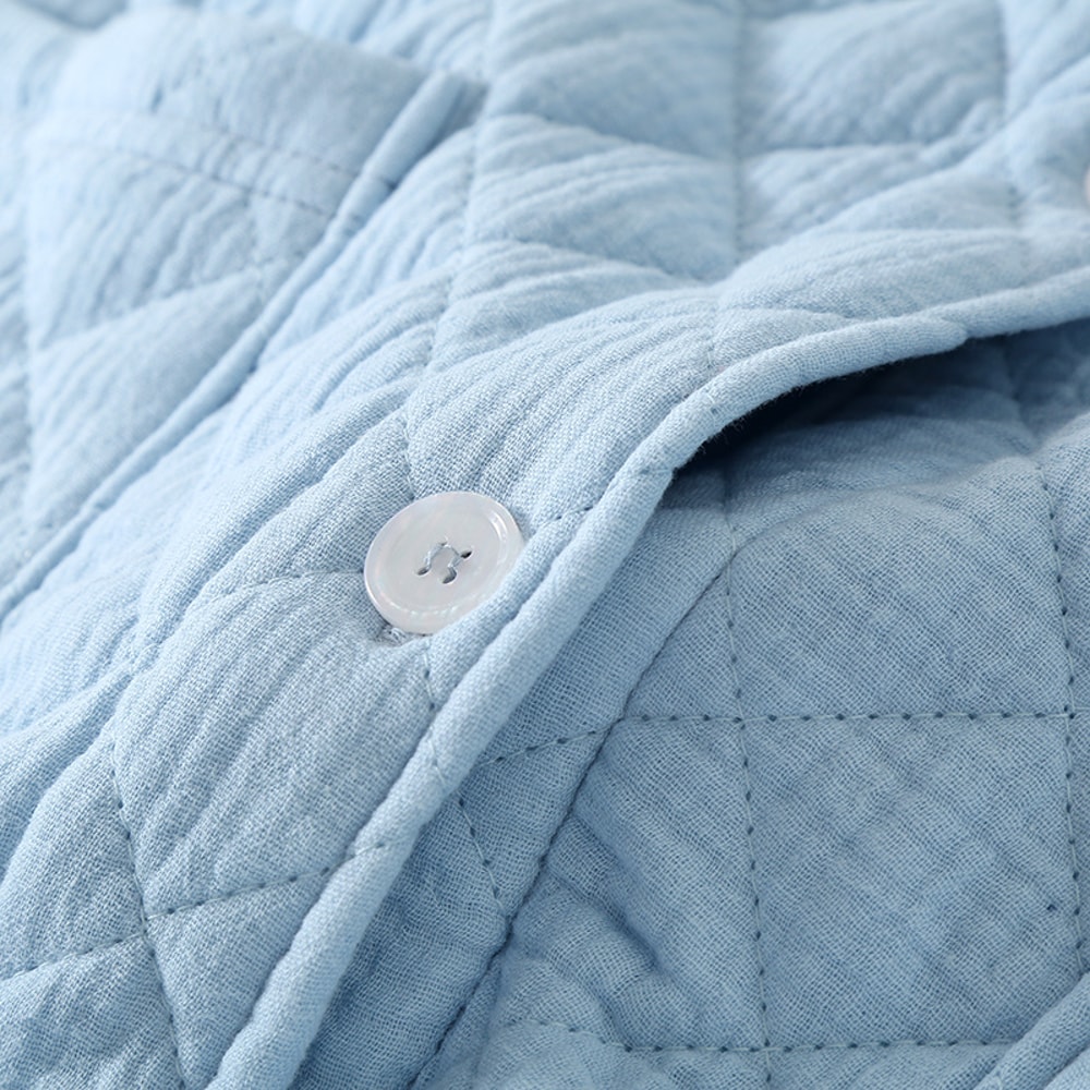 Warm Cotton With Filler Robe For Women Autumn Winter Ladies Bathrobe Long Sleeve Dressing Gown Robe 7