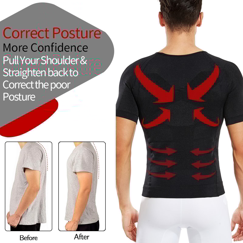 Men Compression Shirt Gynecomastia Shapewear Slimming Body Shaper For Tummy Belly Shapers 5