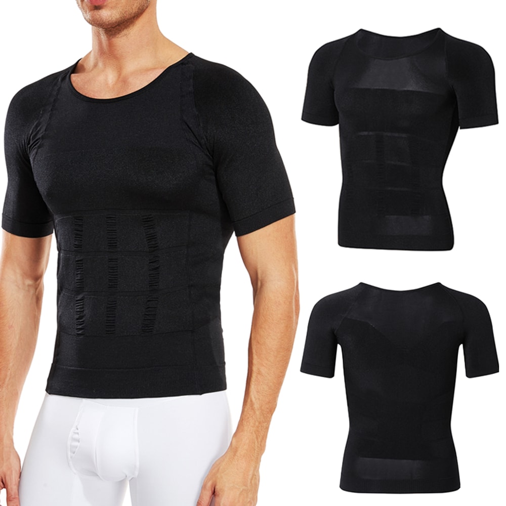 Men Compression Shirt Gynecomastia Shapewear Slimming Body Shaper For Tummy Belly Shapers 0