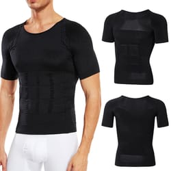 men compression shirt gynecomastia shapewear, slimming body shaper for tummy, belly shapers