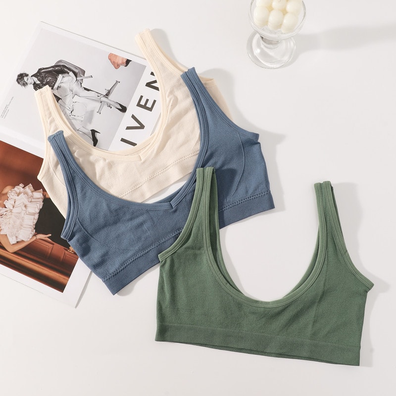 Women Seamless Bras Nonwire PushUp Brassiere Sexy Lingerie Crop Top Sports Underwear For Small Ches 10