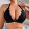 Comfortable Lace Wireless Plus Size Brassiere Charming Sexy Women Bras Front Closure Backless Femal 4
