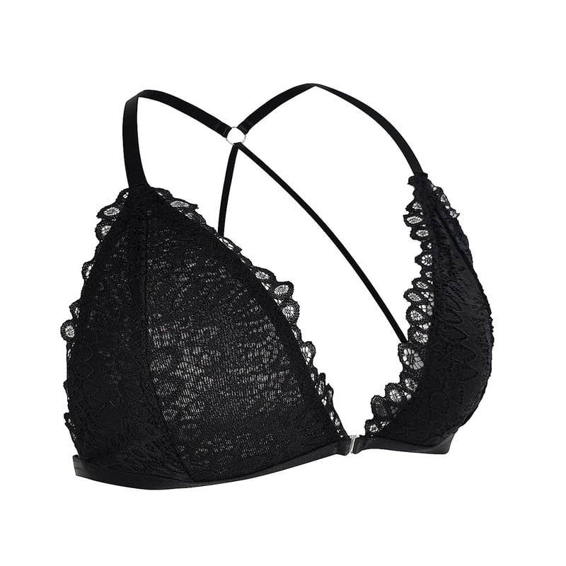 Comfortable Lace Wireless Plus Size Brassiere Charming Sexy Women Bras Front Closure Backless Femal 7