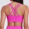 Fitness Sport Bra Top Solid Color Women Cross Back Bra Soft Gym Yoga Athletic Workout With Chest Pa 0